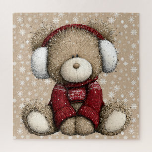 Winter-Teddybär-Puzzle Puzzle