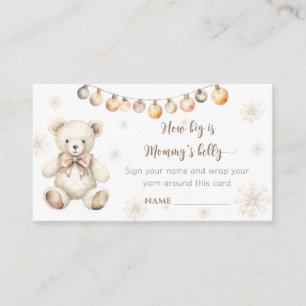 Winter-Teddybär, wie dick ist Mamas Bauch Begleitkarte