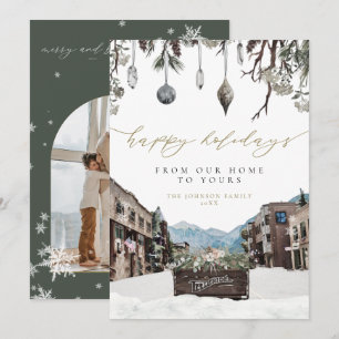 Winter Telluride Colorado Weihnachtskarte Einladung