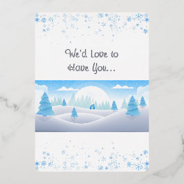 Winter Theme Weihnachtsfeiertag Folieneinladung