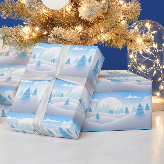 Winter Themed Frohe Weihnachten Geschenkpapier (Feiertage)
