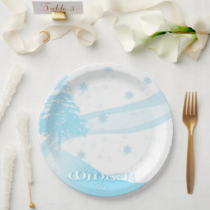 Winter-Themen-Papierplatte Pappteller