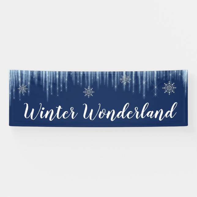 Winter-themenorientierte lange Fahne Banner (Horizontal)