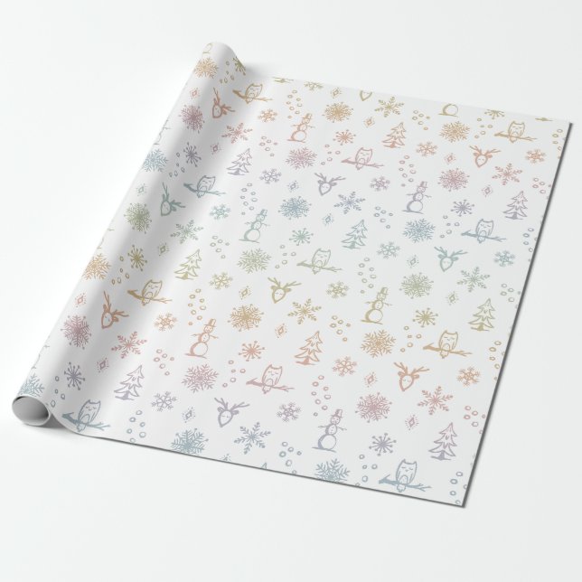 Winter Things Geschenkpapier - Schnee Regenbogen S (Ungerollt)