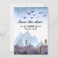 Winter Thistle Wedding Invitation Card Vector