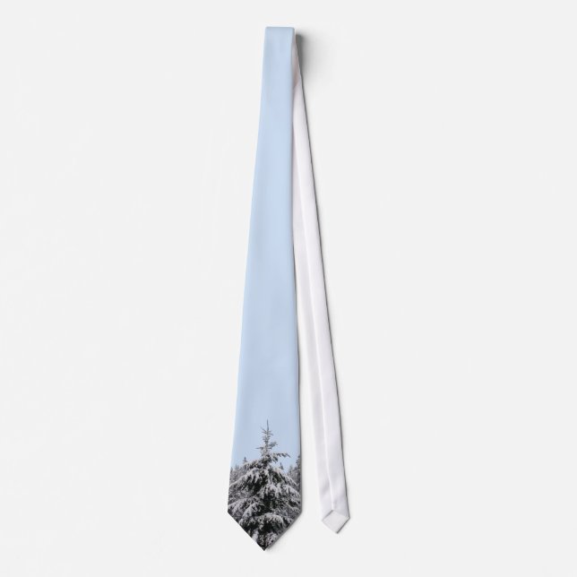 Winter Tie Snow Forest Wonderland Holiday Tie Krawatte (Vorderseite)