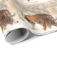 Winter-Tigergewohnheits-Packpapier