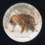 Winter-Tigerkundenspezifischer PapierTeller<br><div class="desc">Sehen Sie meinen Speicher für mehr Tigereinzelteile.</div>