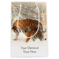 Winter Tigers individuelle Geschenktasche