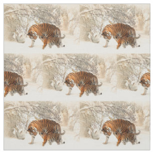 Winter Tigers Sondergewebe Stoff