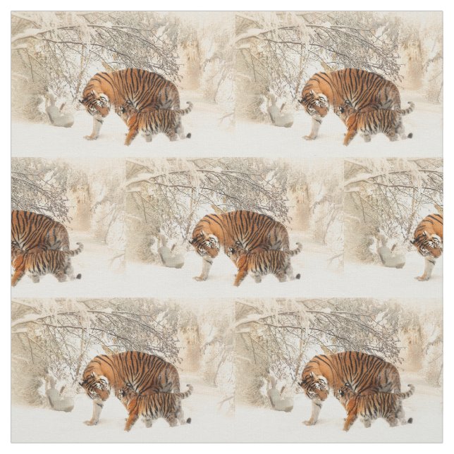 Winter Tigers Sondergewebe Stoff (Muster)