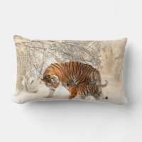 Winter Tigers werfen Kissen