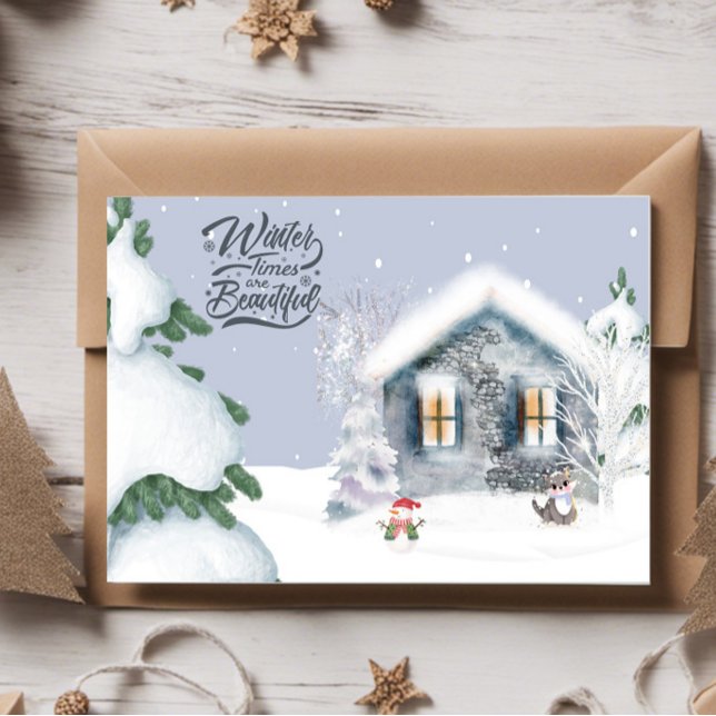 Winter Times are Beautiful Postkarte (Winter Times are Beautiful Postkarte)