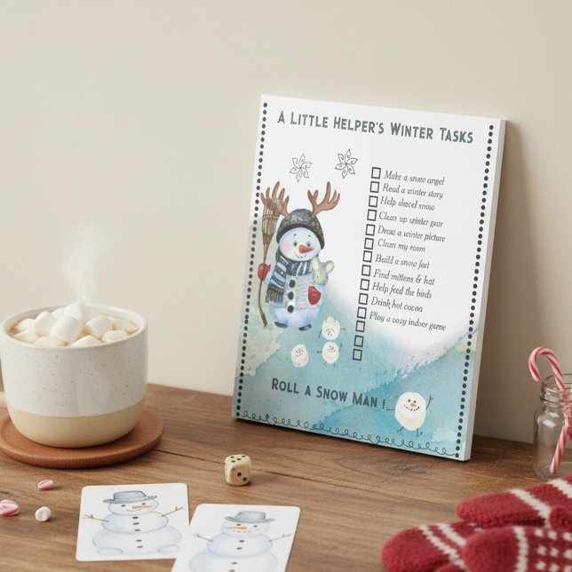 Winter To-Do List Notepad  Snowman and Marshmallow Notizblock (Winter To-Do List Notepad Snowman and Marshmallow)