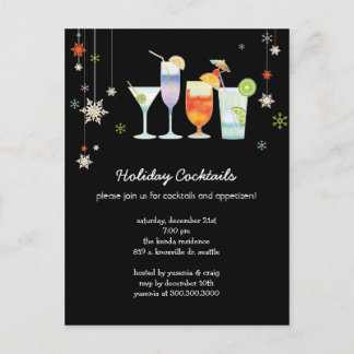 Winter Toast Fun Holiday Cocktail Party Postkarte