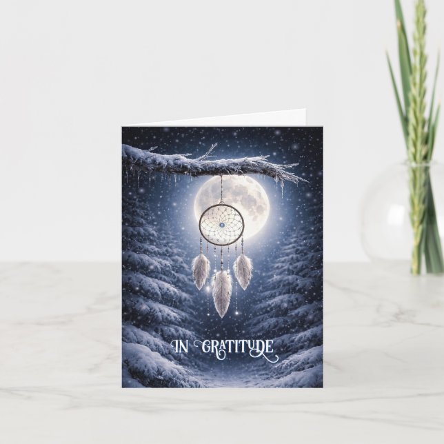 Winter Traumfänger Danke (Vorderseite)