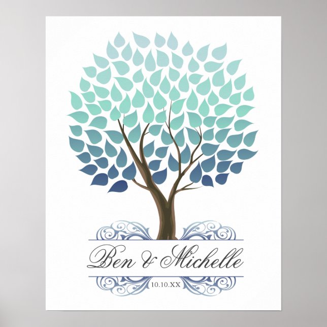 Winter Tree -100 Signature Guest Book Alternative Poster (Vorne)