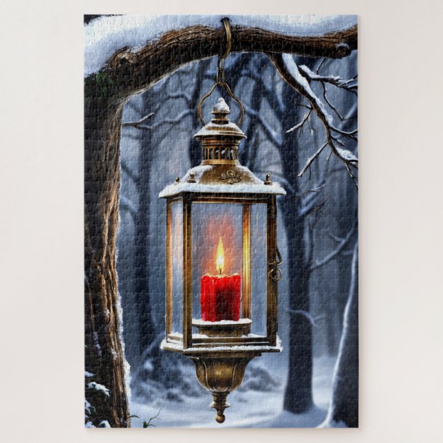 Winter Tree Lantern Puzzle (Vertikal)