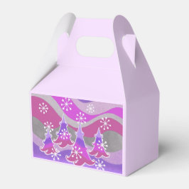 Winter Tree Lila Gefälligkeitsbox Geschenkschachtel