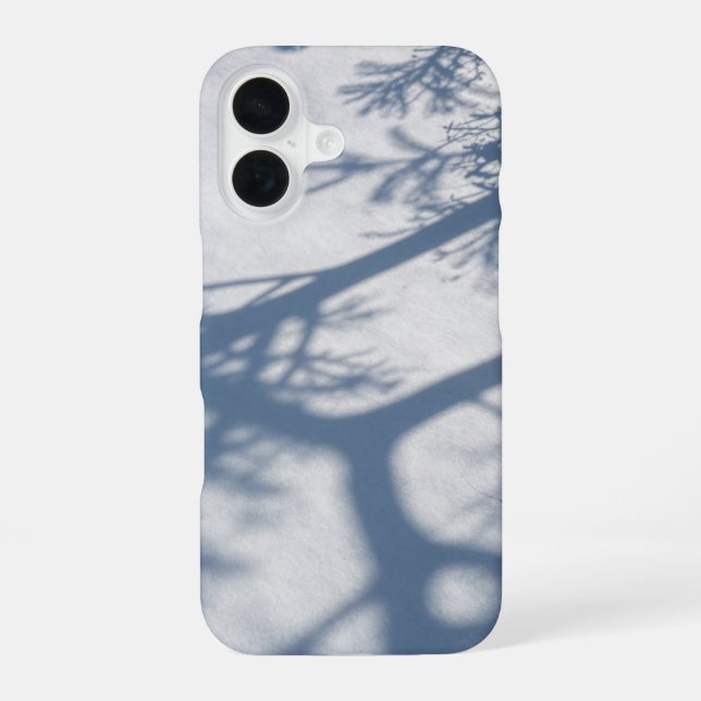 Winter Tree Shadow Fresh Snow Phone Case iPhone 16 Hülle (Rückseite)