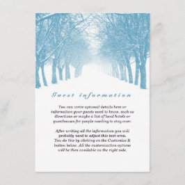 Winter Trees Avenue Wedding Card Begleitkarte