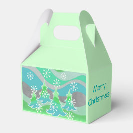 Winter Trees Grün Gunst Frohe Weihnachtsschachtel Geschenkschachtel