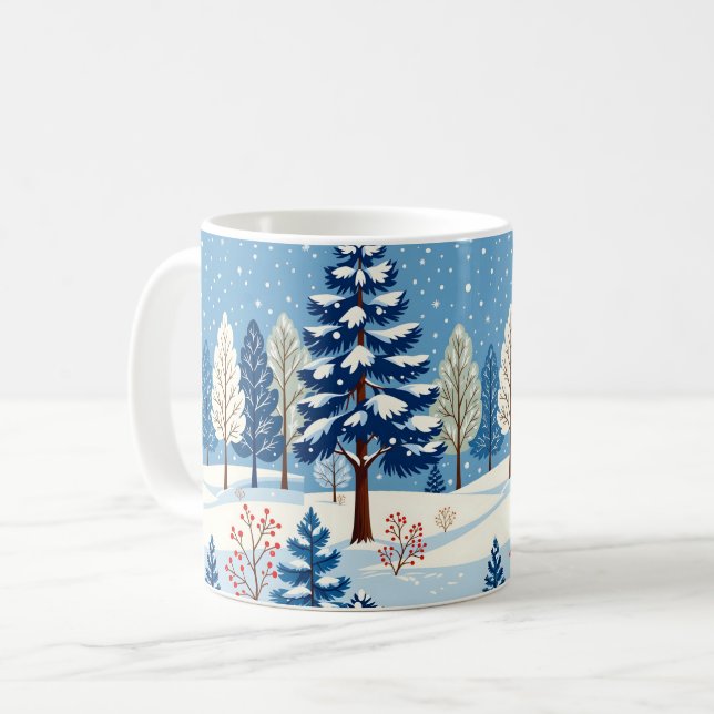 Winter Trees in Snow Kaffeetasse (Vorderseite Links)