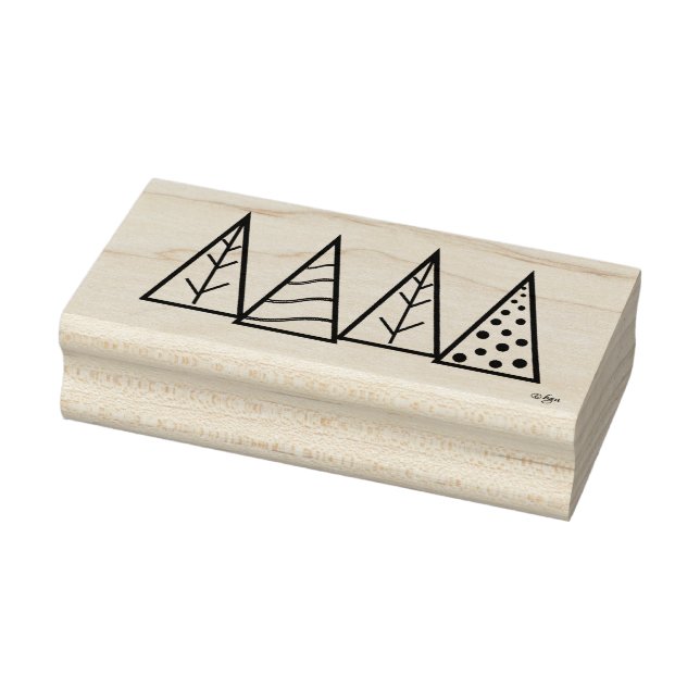 Winter Trees Wood Art Briefmarke Gummistempel (Stempel)