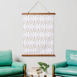 Winter Trees Wood Topped Tapestry Wandteppich Mit Holzrahmen