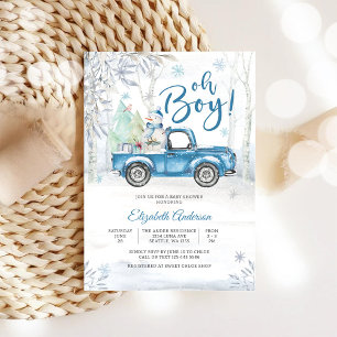Winter Truck Baby Shower Einladung