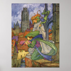 Winter u. windiges Wetter durch Florenz Harrison Poster