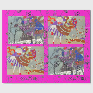 WINTER UND FALL ART DECO SCHÖNHEIT GESCHENKPAPIER