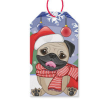 Winter- und Weihnachtszeit Mops