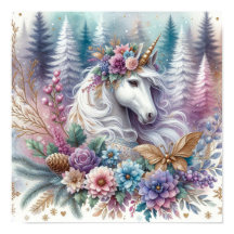Winter Unicorn Magische Szene 3