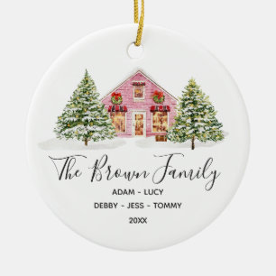 Winter Unsere ersten Weihnachten in unserem neuen  Keramik Ornament