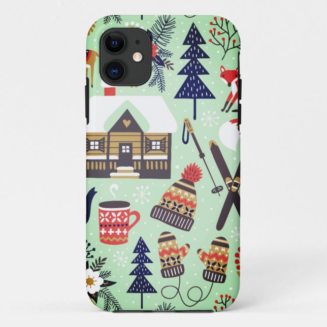 Winter/Urlaub Apple IPhone Cover (Rückseite)