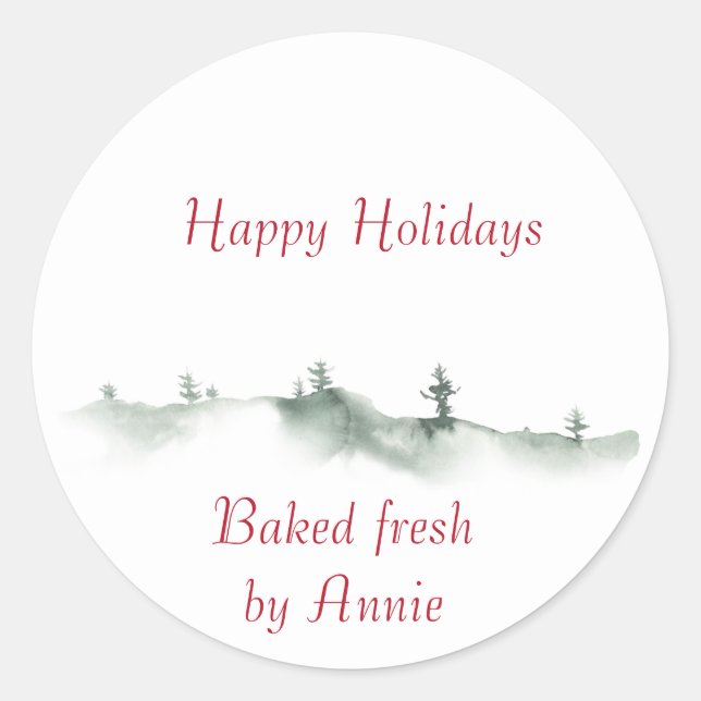 Winter-Urlaubssiegel Runder Aufkleber (Vorderseite)