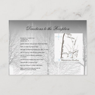 Winter verzweigt sich Schwarz-weiße Begleitkarte