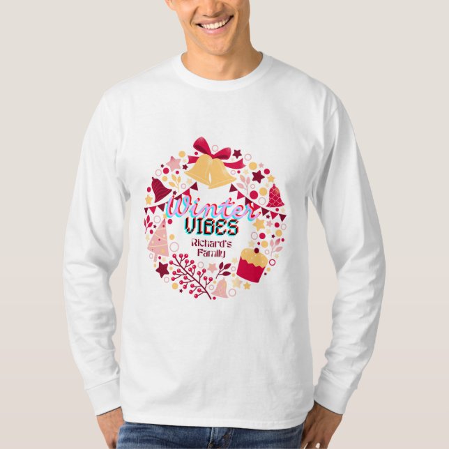 Winter Vibes Basic Long Sleeve T-Shir T-Shirt (Vorderseite)