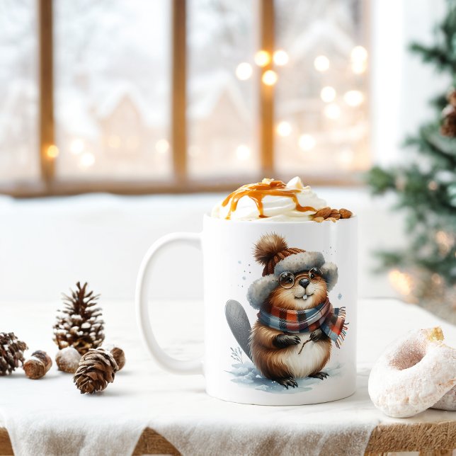 Winter Vibes Beaver - Kaffeetasse (Von Creator hochgeladen)