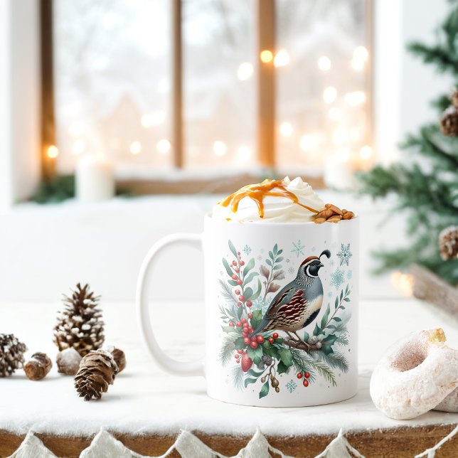 Winter Vibes California Quail - Kaffeetasse (Von Creator hochgeladen)