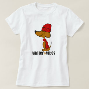 Winter-Vibes-Dachshund-T-Shirt T-Shirt