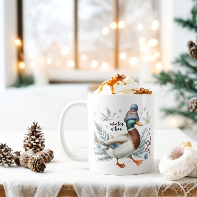 Winter Vibes Duck - Kaffeetasse (Von Creator hochgeladen)
