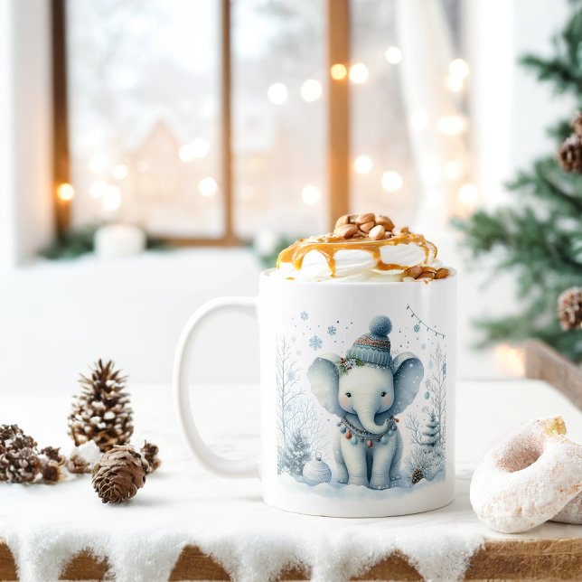 Winter Vibes Elephant - Kaffeetasse (Von Creator hochgeladen)