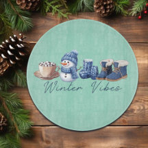 Winter Vibes Friendly Snowman