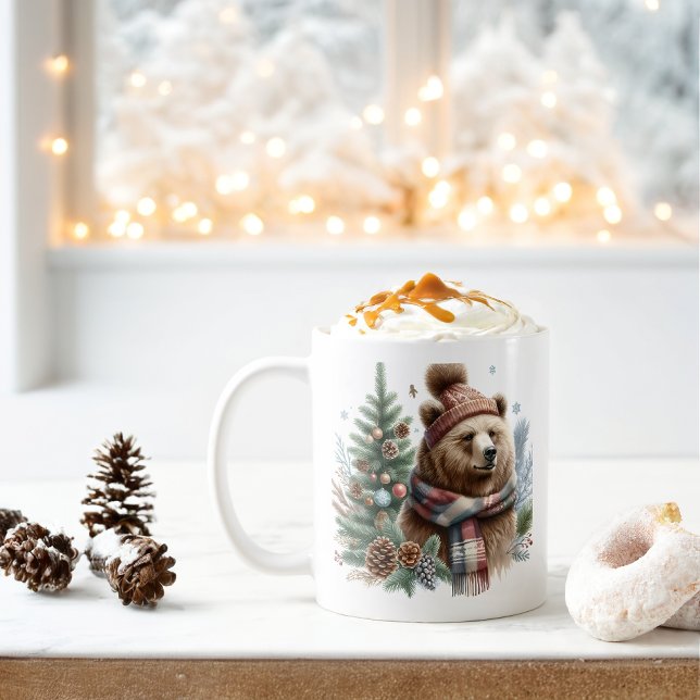 Winter Vibes Grizzly Bear - Kaffeetasse (Von Creator hochgeladen)