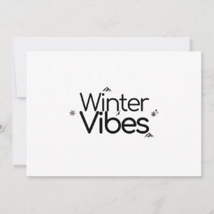Winter Vibes - Minimalistische Schneeflocke und Be Feiertagskarte