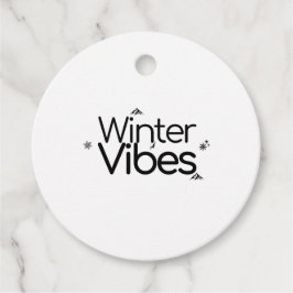 Winter Vibes - Minimalistische Schneeflocke und Be Geschenkanhänger