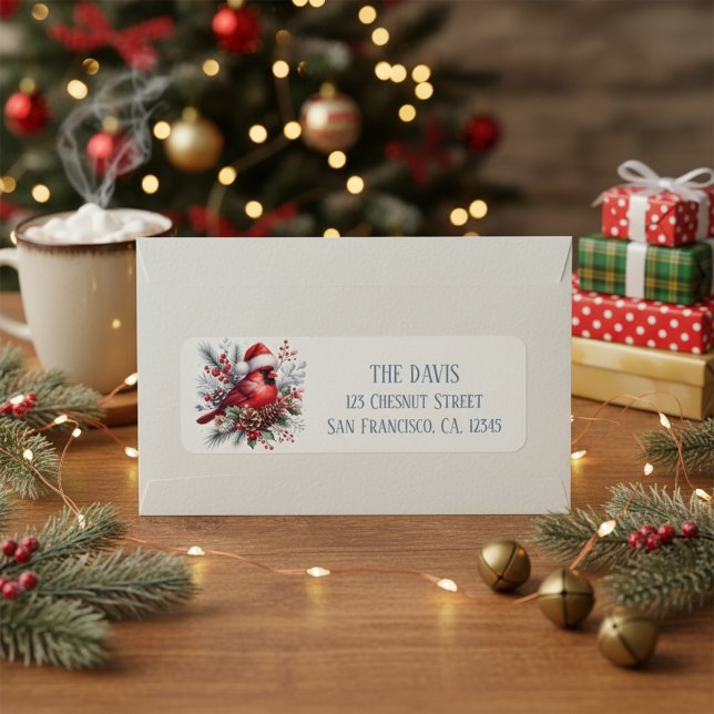 Winter Vibes Northern Kardinal - Rücksendeadresse (Von Creator hochgeladen)