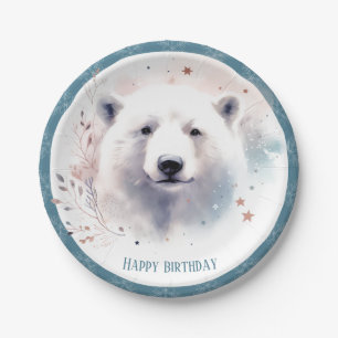 Winter Vibes Polar Bear Geburtstag Pappteller